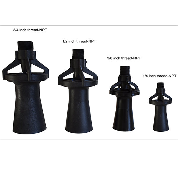 MixJet™ | NPT/BSPT | Glass-Reinforced Polypropylene Tank Mixing Nozzle (Free USA Shipping)